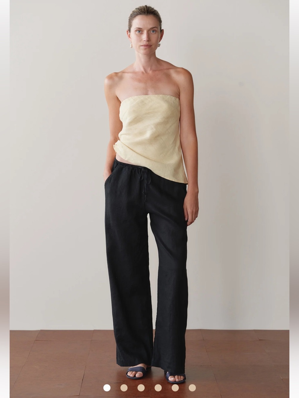 DONNI The Linen Drawstring Pant